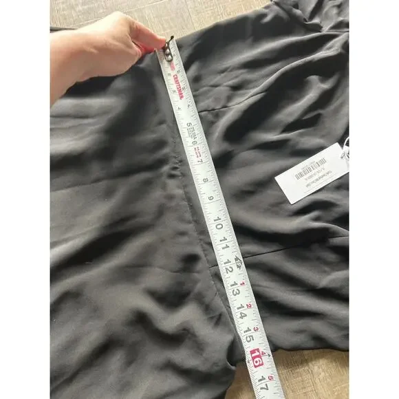 Baltic Born Black Midi Dress XL Sheer Sleeve Sweetheart A Line Fit Flare NWT - Picture 6 of 14